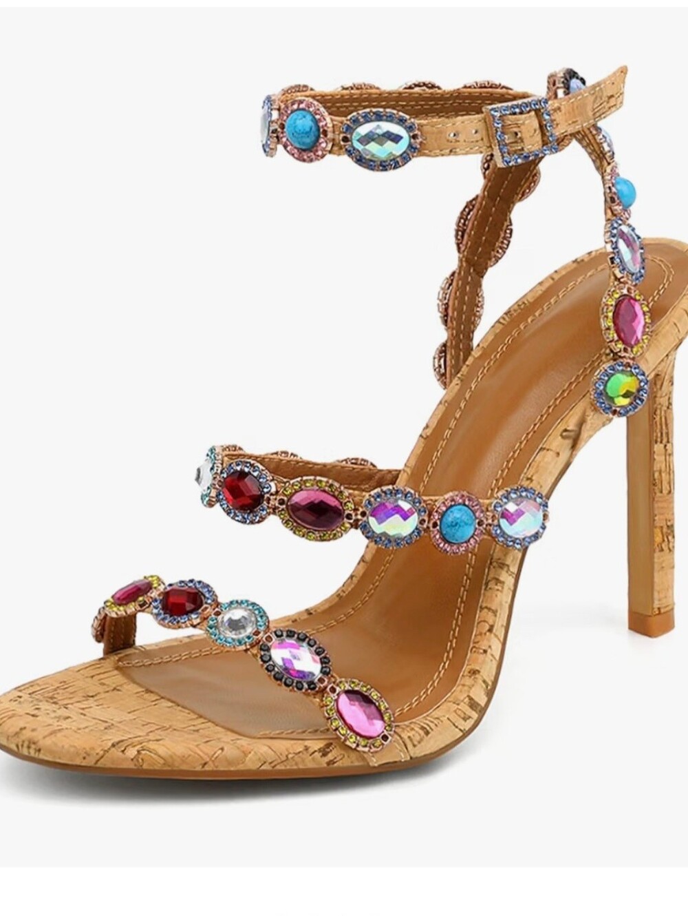 NIB Gemstone 3 Strap Stiletto Heels - Size 8